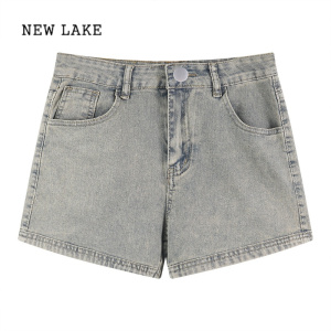 NEW LAKE美式复古辣妹修身显瘦女牛仔裤子春季薄款2024新款性感短裤小个子
