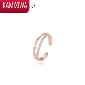 KAMIXIWA设计感小众食指戒指女简约时尚日系轻奢精致个性网红指环开口戒潮