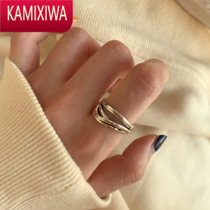 KAMIXIWA2022年新款潮食指戒指女时尚创意个性高级感小众设计冷淡风不掉色
