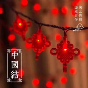 中式喜庆彩灯中国结户外藤印象灯串春节过年装饰串灯 水满天星挂灯