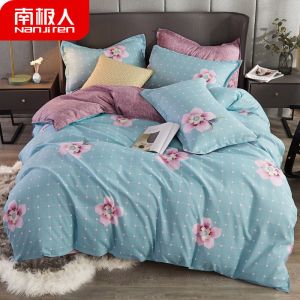 斜纹四件套床上用品大版花床单被套宿舍用品女三件套春夏秋冬季