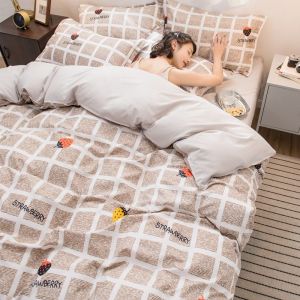 []网红款四件套宿舍床上用品单人学生床单被套被子三件套春夏款薄春夏秋冬季