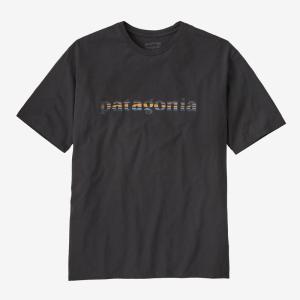 Patagonia环保男士文字logo圆领短袖T恤户外休闲百搭男子有机棉