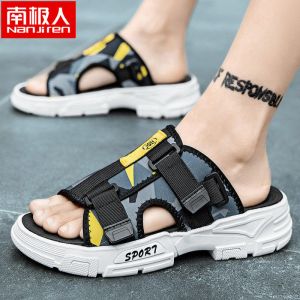 沙滩鞋男士2021新款夏季凉鞋外穿运动开车两用黑色