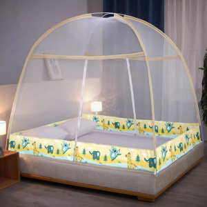 免安装蒙古包蚊帐家用1.8x2米双人床1.5米学生宿舍单人0.9m