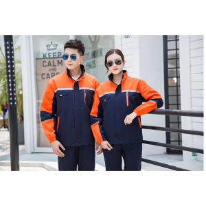TM-8825 中长款冬季工作服劳保服防寒服棉服 内胆可拆卸 前后反光条 四色可选