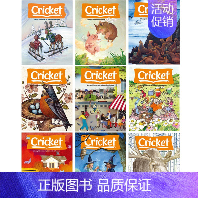 [共9本]cricket(2021年全年9期) [正版]少儿英语杂志期刊原版进口美国儿童Click/Lady bug/A