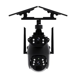 2024年新款600万双目太阳能监控户外智能免插电手机远程日夜全彩wifi监控摄像头4G赠卡