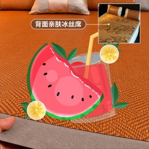 夏季凉席藤席双面席冰丝席1.5米可折垫席子单人0.9米凉席0.6m