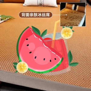 夏季凉席藤席双面席冰丝席1.5米可折垫席子单人0.9米凉席0.6m