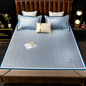 伊伊爱 简约时尚工艺冰丝席凉席套件