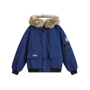 CATTEE美式学院风工装毛领棉衣外套男女冬季棉服宽松大口袋棉袄潮