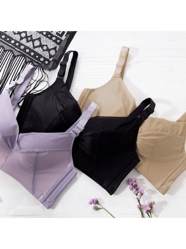 舒适无痕无钢圈抹胸网纱文胸聚拢调整小胸女 9864432022 茵曼(inman)