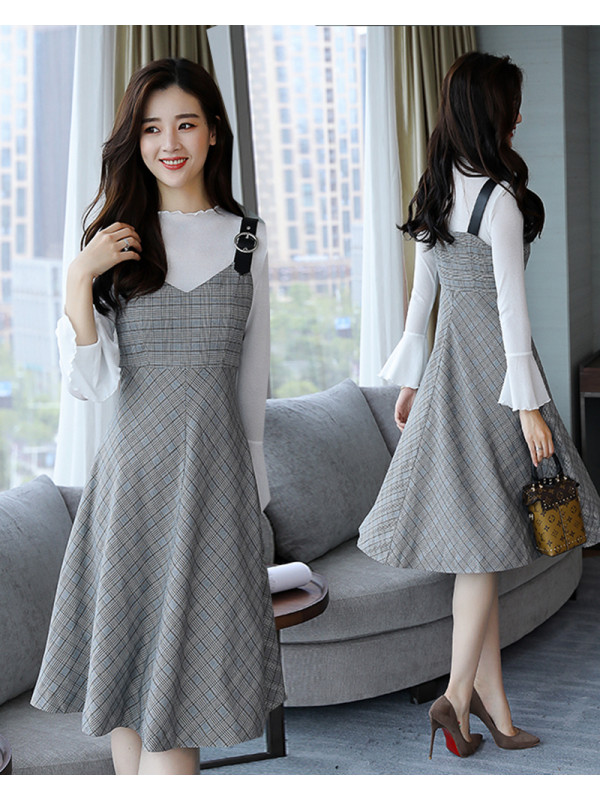 秋冬新款时尚套装中长款两件套连衣裙 云洛萱(yunluoxuan)女士套装