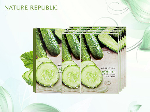 自然乐园(nature republic)纳益其尔精粹自然黄瓜面膜 23ml*10片