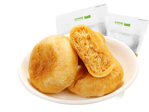 三只松鼠_黄金肉松饼456gx1袋
