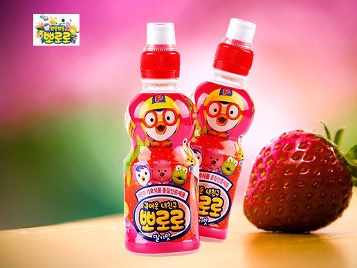 啵乐乐草莓味饮料235ml 韩国进口